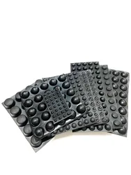 Black Anti-Collision Buffer Block Rubber Self-Adhesive Foot Pad Furniture Cabinet Electrical Appliances Anti Slip Legs