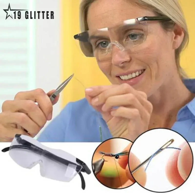 New Big Vision Unisex 160% Magnification Presbyopic Glasses +250 zoom Reading Glasses Women Eyewear Black Magnifying Glasses