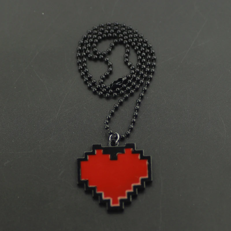 Fashion Necklaces Game Undertale Papyrus Sans Frisk Bravery LOVE Heart Necklace Pendant Link Chain Women Jewelry Accessories