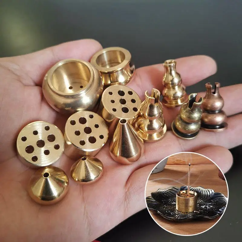 1Pc Portable Incense Burner Creative Water Drop Shape Brass Incense Holder Home Office Incense Teahouse Zen Buddhist Supplies