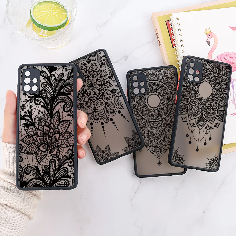 Mandala Case For Samsung A53 5G Cases Galaxy A52 A52s A33 A13 A54 A34 A32 S23 Ultra S22 S21 Fe A51 A50 Hard Matte Cover Funda