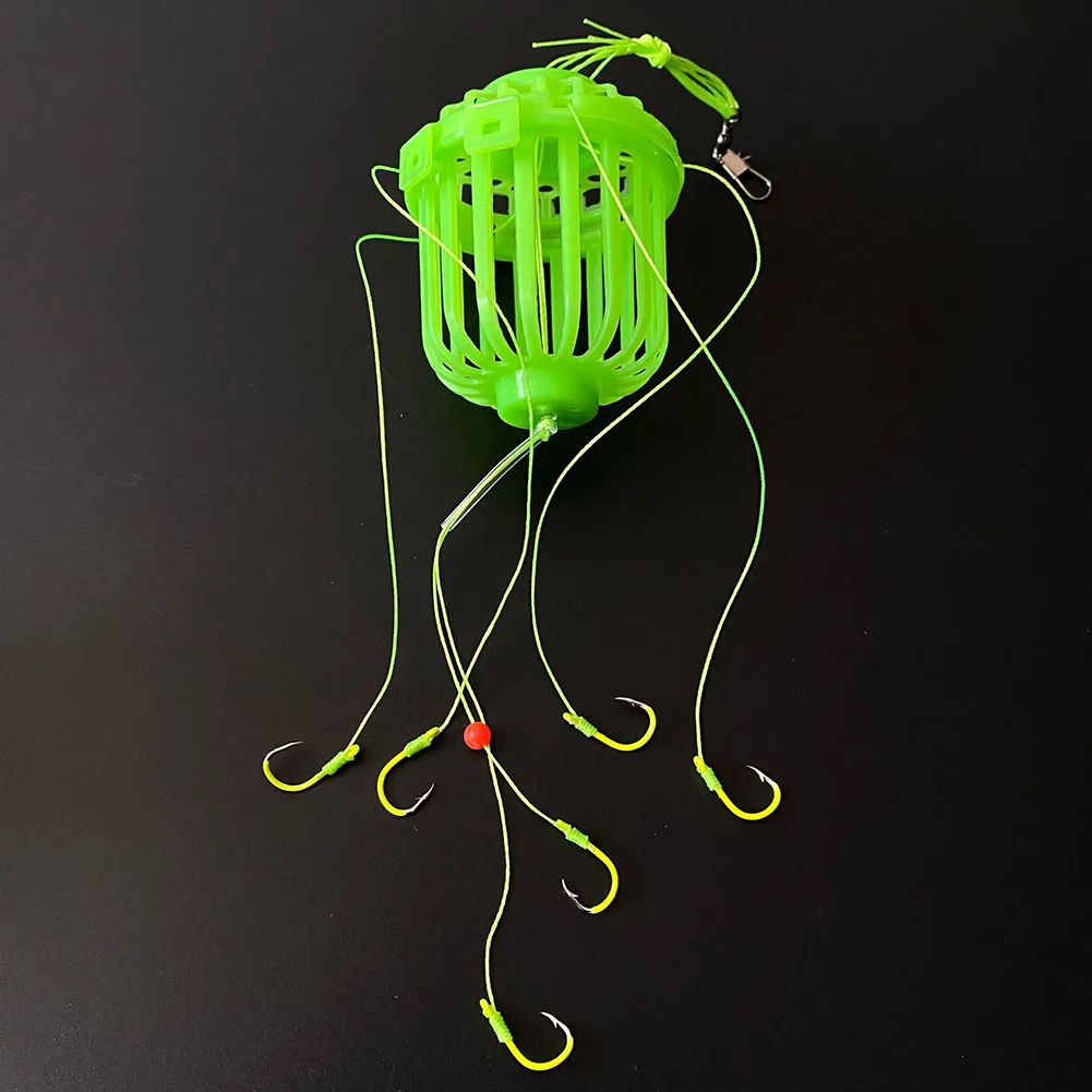 New Fishing Hooks Explosion Baits Cage Box Hook Spherical Cage Basket Feeder Holder Fishhook For Silvercarp Black Fish Carp