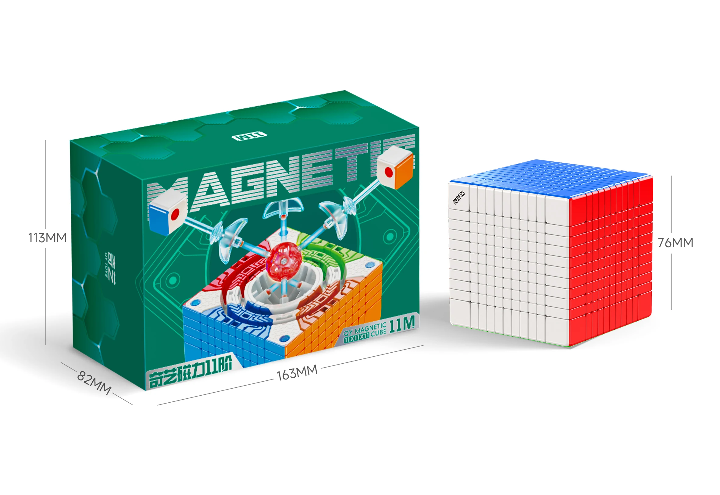 

[Picube] QiYi 11X11 ядро магнитная версия Speed Cube профессиональная головоломка без наклеек игрушка-головоломка Qiyi 11, игрушки для снятия стресса