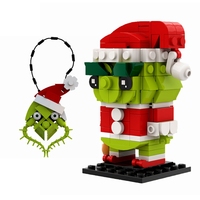 Christmas Blocks Grincheds Green Monster Figures Set Model Building Blocks Kids Toys for Children Kids Christmased Gifts