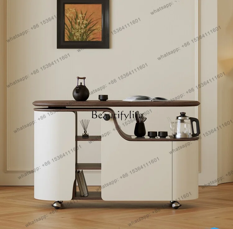 Customizable Rotatable Mobile Tea Table Small Living Room Home Tea Table 2025 New