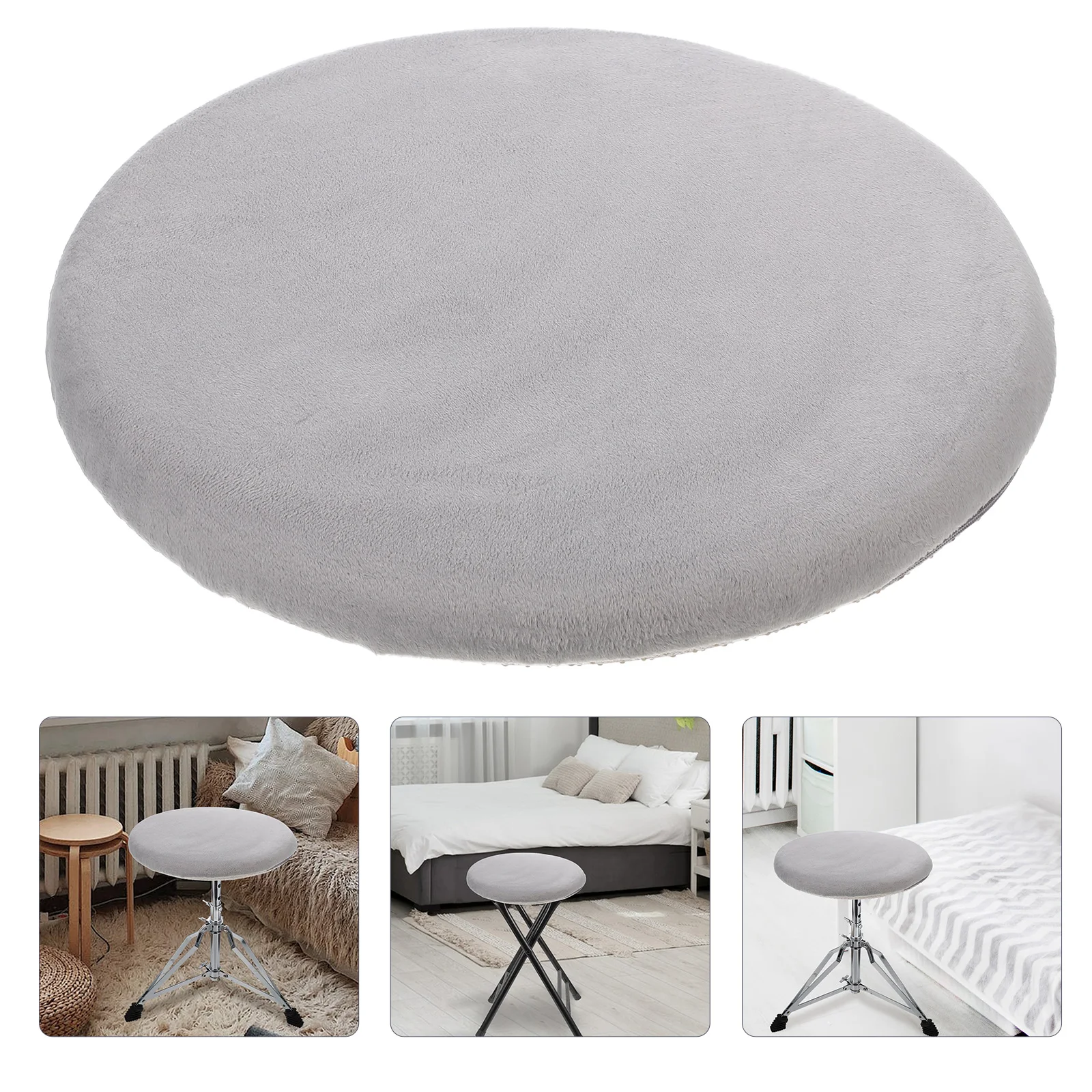 

15 Inch Memory Foam Stool Cushion Round Seat Pad for Chairs Bistro Bar Stools Replacement Covers Pillows