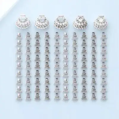 

100 Pcs Christmas Diy Ornament Hangers Caps Ornaments Decorations Tops Plastic Xmas