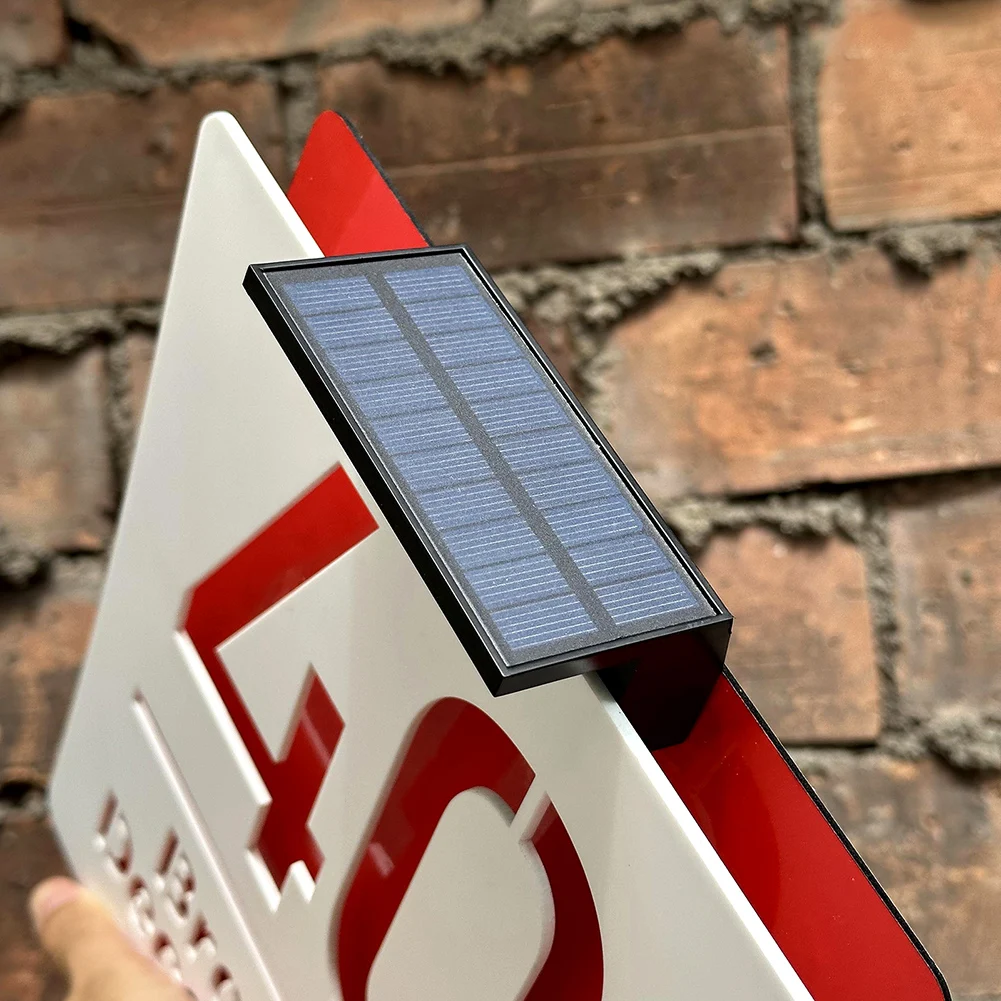 Spersonalizowany zewnętrzny znak domu słonecznego Spersonalizowany adres zewnętrzny Nazwa rodziny Numer domu Znak LED Wycinana laserowo płyta
