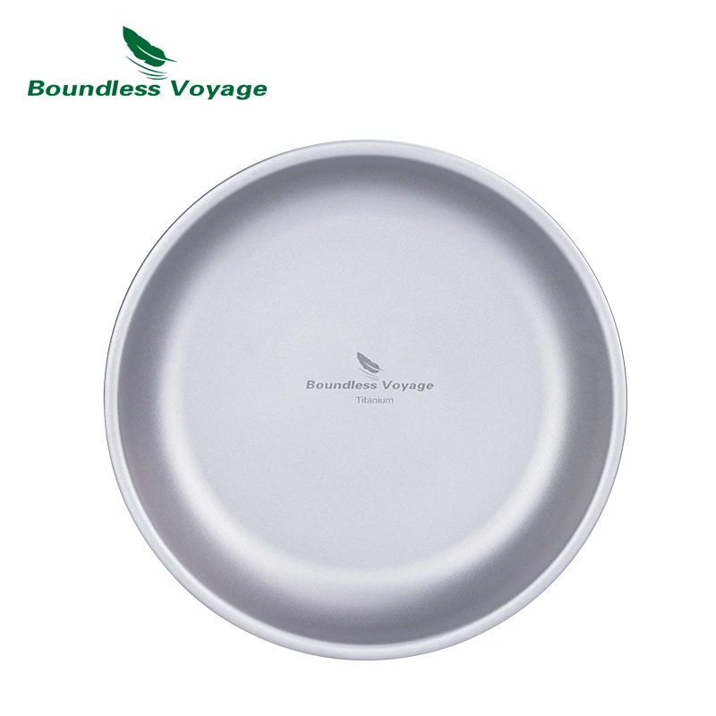 Boundless Voyage Titanium Plates Saucer Outdoor Household Round Stackable Dishes