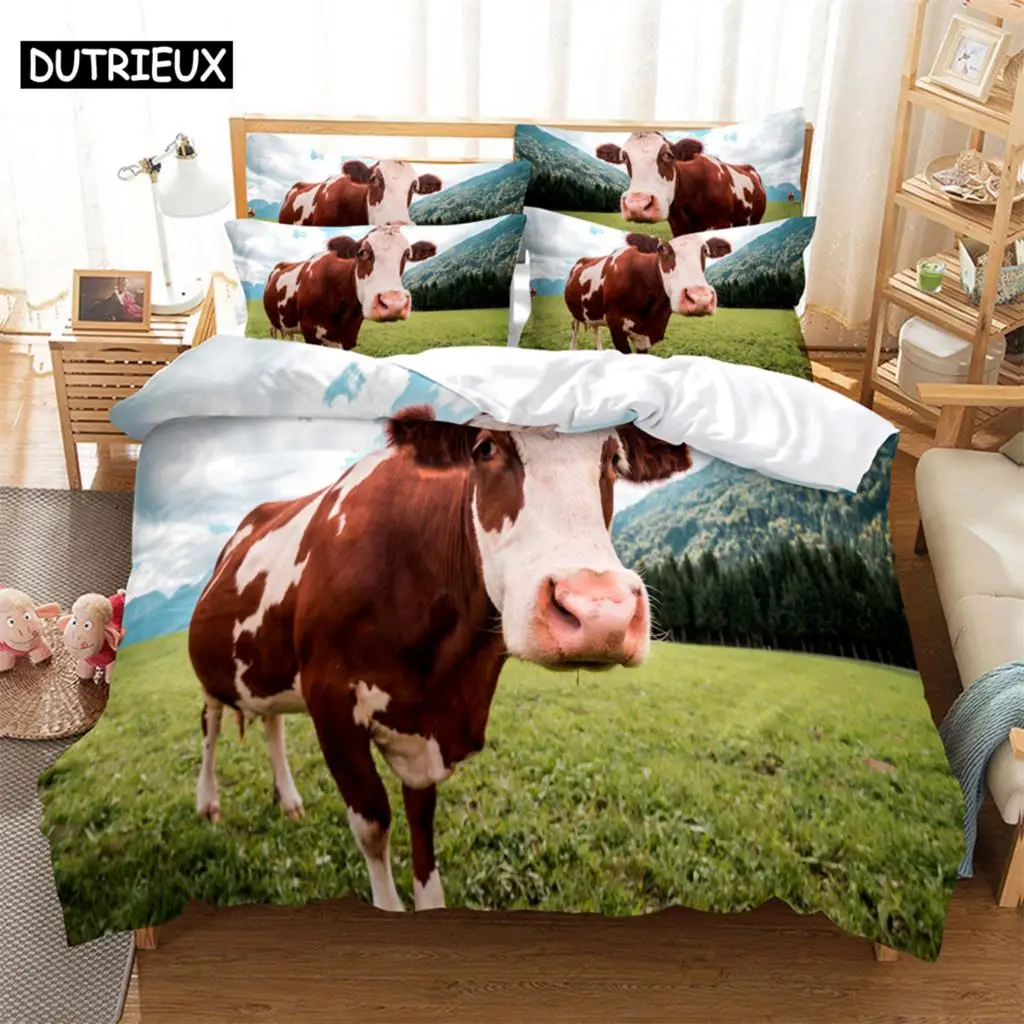 

Cows Bedding Set Duvet Cover Set 3d Bedding Digital Printing Bed Linen Queen Size Bedding Set Fashion Design bed cover set