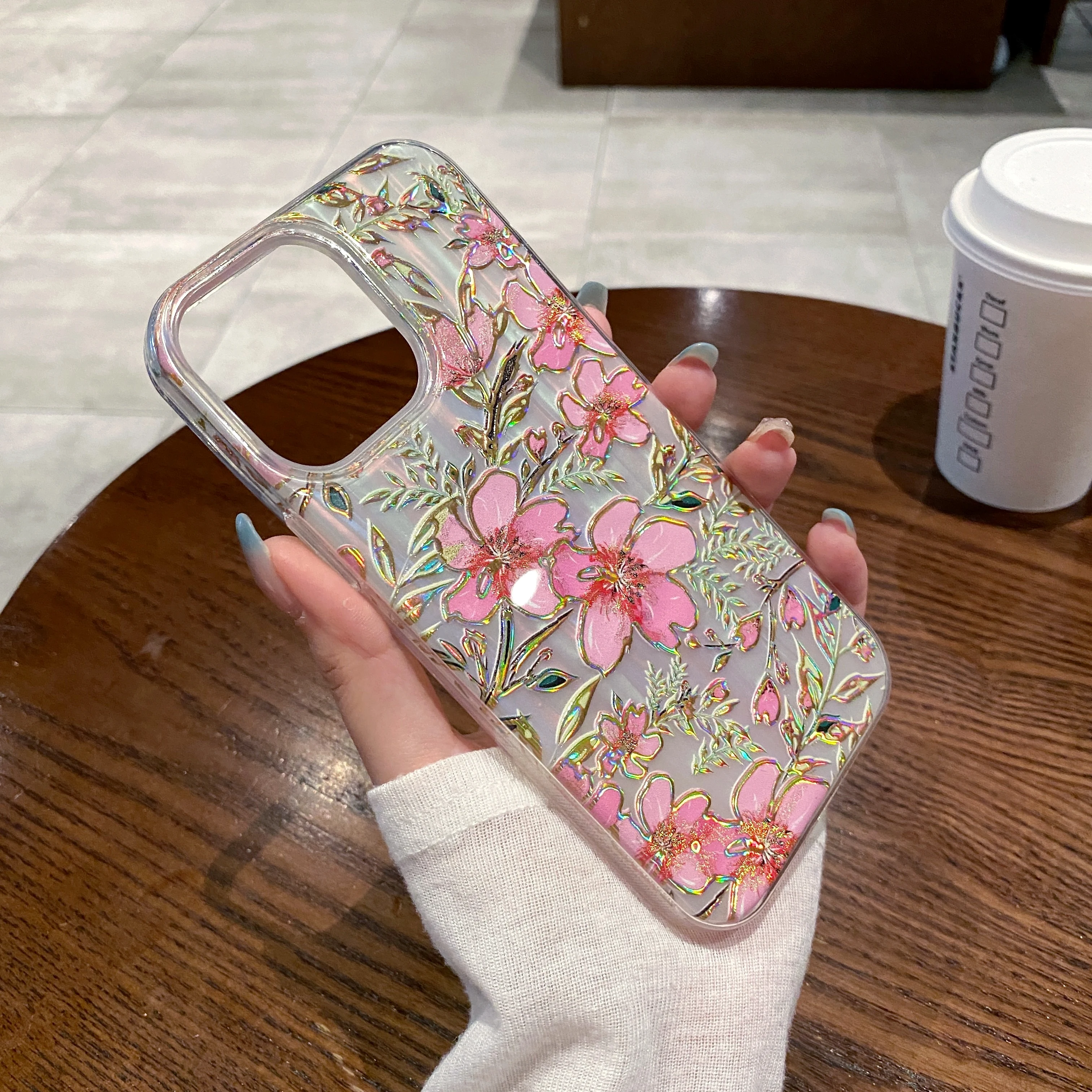 Fashion Mom\'s gift Flower phone case For iPhone 14 13 12 11 Pro Max Fall resistant Shockproof Soft TPU Silicone Protective Cover