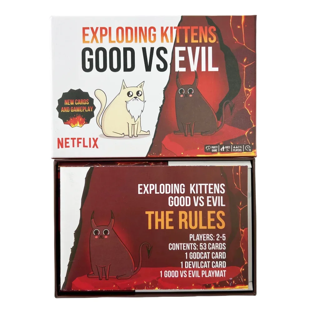 Exploding Kittens карточная игра семейная настольная колода зомби хорошо против зла издание расширения