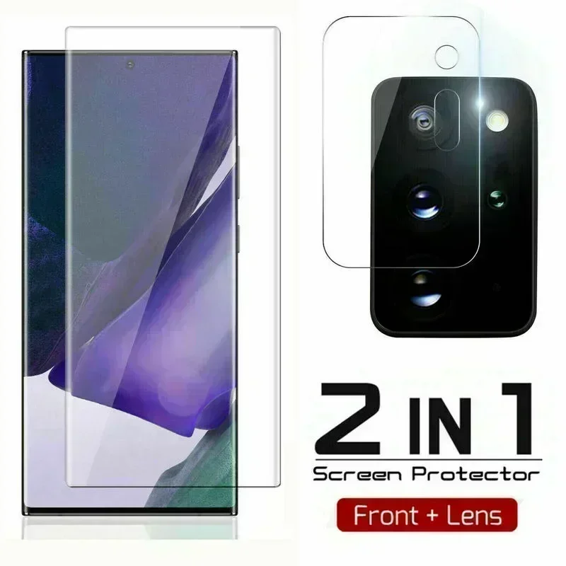 2 In 1 9H Tempered Glass for Samsung Galaxy Note 20 Ultra Camera Lens Film Screen Protector Glass on Samsung Note 20 Ultra Glass