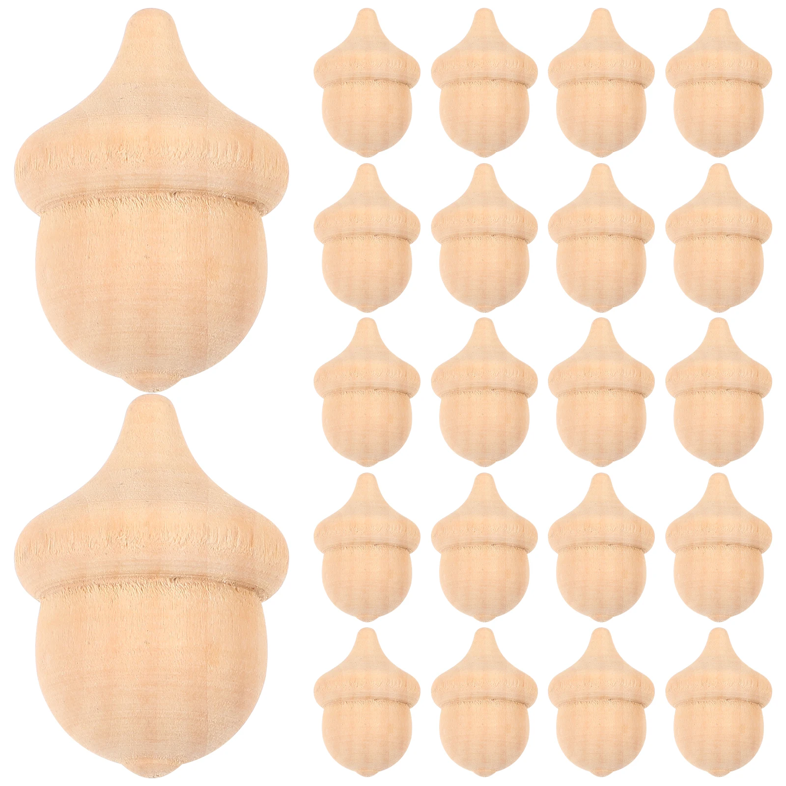 

30 Pcs Wooden Acorn Craft Decor Unfinished Wood Acorns for Holiday Math Manipulative naments Sewing Accessories
