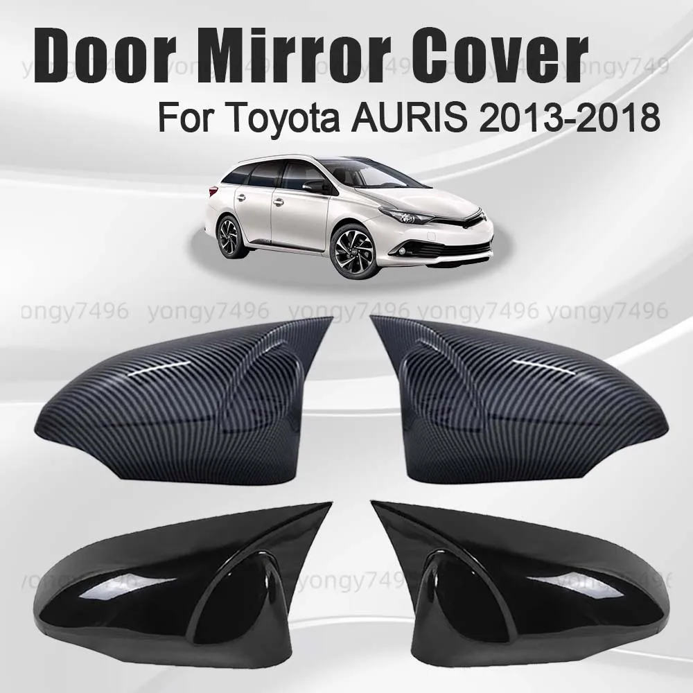 

Protective Cover Door Mirror Cover For Toyota AURIS 2013-2018 Charred Black Carbon Fiber Cars Accessories Decoration Styling