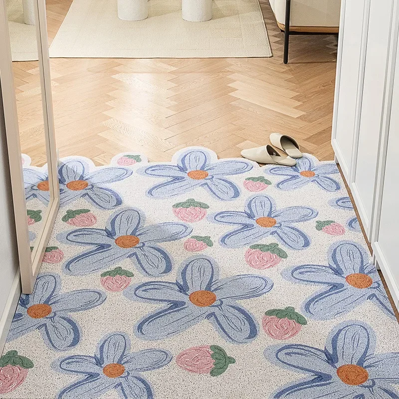 Cartoon Carpets for Living Room Children Room Plush Floor Mat Nordic Bedroom Decor Bedside Carpet Thicken Non-slip Floral Rug