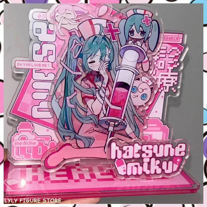 Hatsune Miku Acrylic Standing Sign Miku Anime Peripherals Cute Cartoon Desktop Ornament Originality Personality Acrylic Bracket