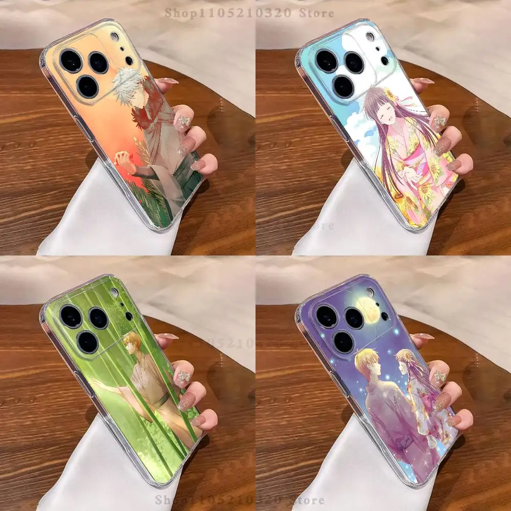 

F-Fruits B-Baskets Anime Phone Case For iPhone 17,16,15,14,13,12,11 Pro,Max,Plus,X,XS,XR,SE4,E Mini Transparent Soft Cover