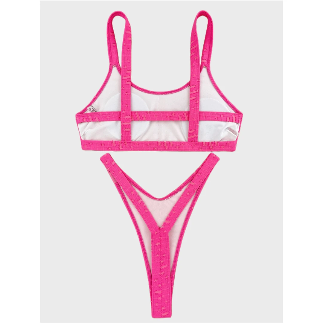 Neuer 4-Farben-Extreme-Mini-Micro-Thong-Bikini, Damen-Badeanzug, zweiteiliges Bikini-Set, Badebekleidung, Badeanzug, Schwimmbekleidung V4798 – Detail 12