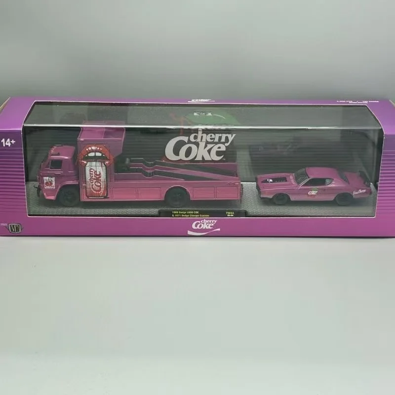M2 1/64 Ford GMC Dodge, acrylic packaging set, alloy car model ornament collection gift boutique