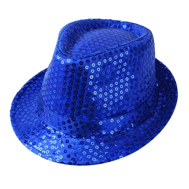 Unisex Pailletten Party Hut Bühne Dance Show Hip Hop Jazz Hut Glitter Cowboy Leistung Kostüm Requisiten Glänzende Perlen Zauberer Kappen – Detail 20