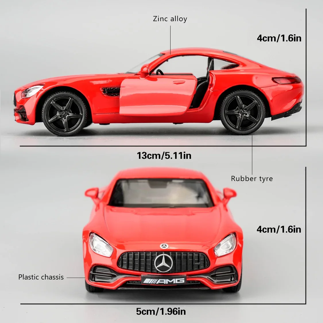 RMZCITY BENZ GT-modelo de aleación de coche de juguete fundido a presión, colección de Metal, juguetes para regalo, 1:36