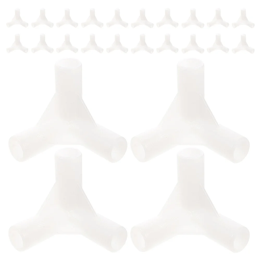 

24Pcs Canopy Tent Parts Plastic 3 Way Connectors Lightweight Sturdy Canopy Fittings Tent Pole Connectors for Outdoor Support