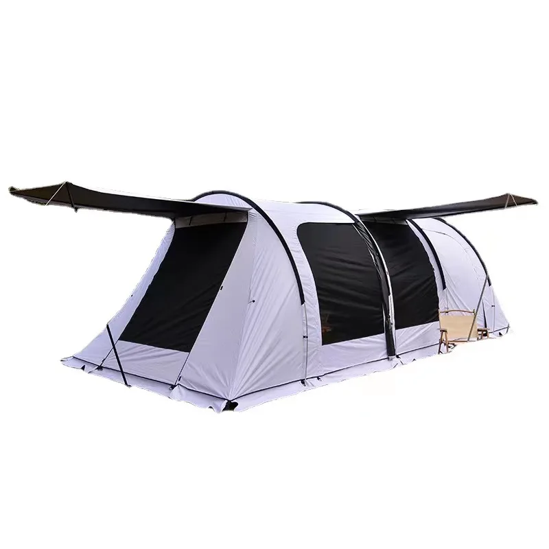 

Acome Outdoor Double Layer Waterproof Sunscreen Camping Picnic Aluminum Tunnel Tent Family Tent