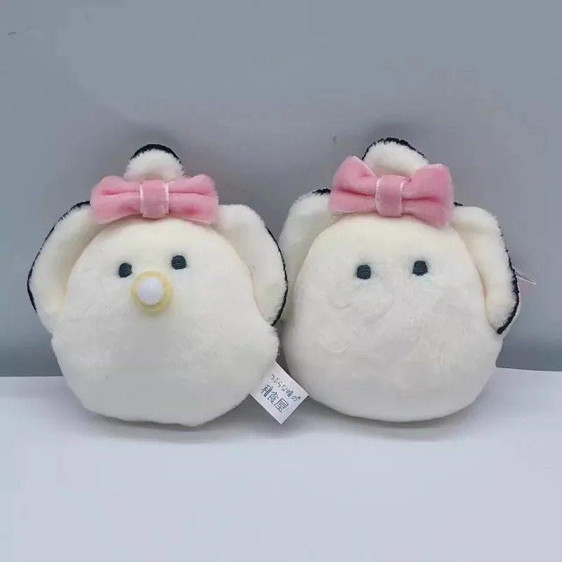 Yell Japan Gashapon Kapselspielzeug, süßer Anime, weicher Plüsch, kleines Auge, Schleife, Austern, Austern, Schalentiere, 7 cm, Puppenfigur, Tasche, Schlüsselanhänger, Geschenk