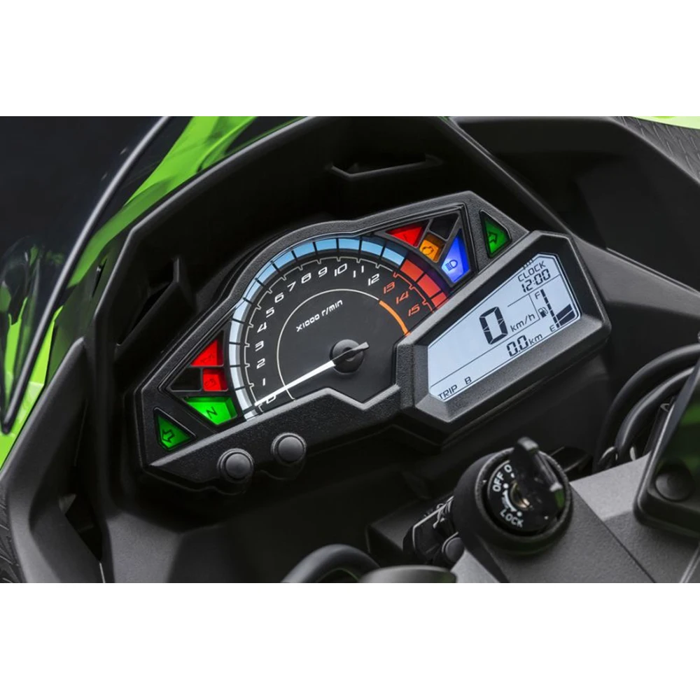カワサキ Ninja250/300 EX300 2013-2017 スピードメーター走行距離計計器ハウジングカバータコメーターゲージケースオートバイ交換