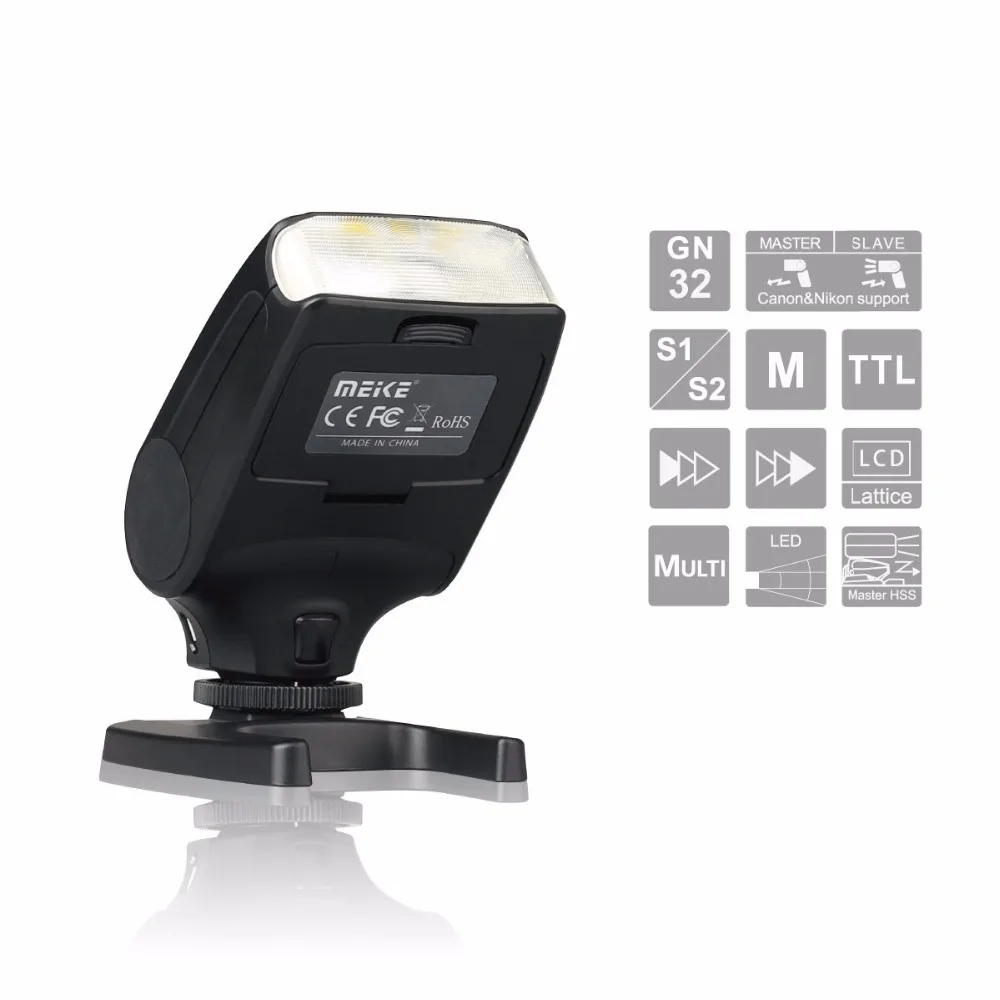 MEIKE MK320 Speedlite Flash Light TTL For Canon /Nikon/Sony/fujifilm/Panasonic Lumix Cameras Portable Rotatable Flash Trigger