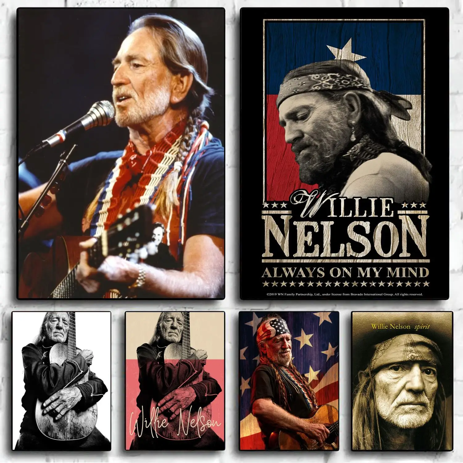 

willie nelson Singer Decoration Art Poster Wall Art Personalized Gift Modern Family bedroom Decor Canvas Posters