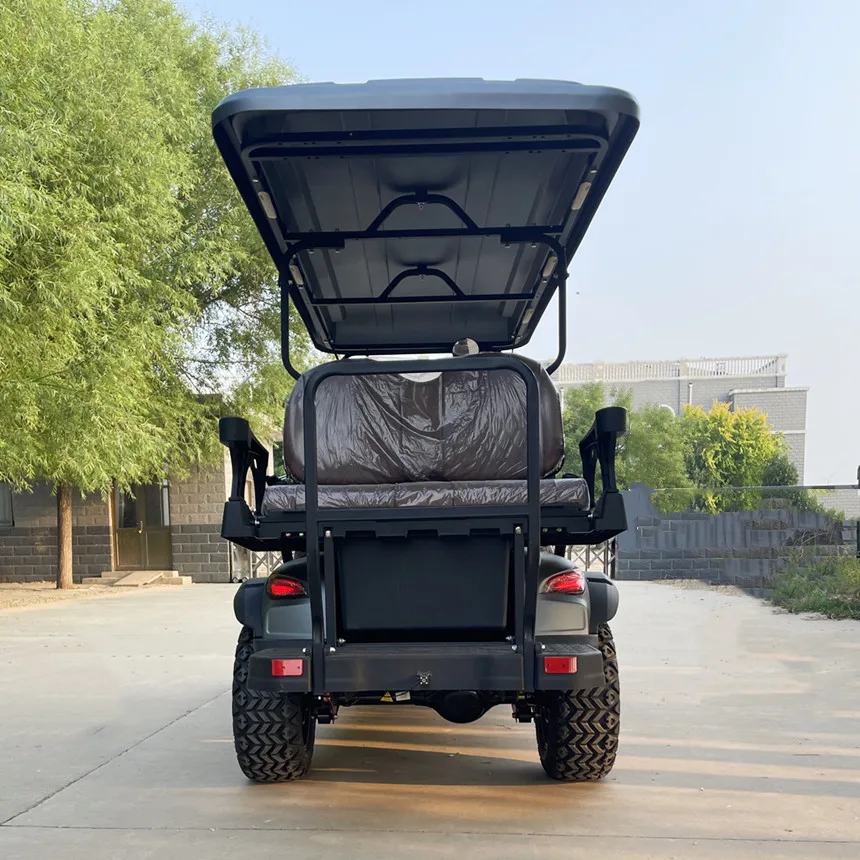 The First In The World In 2024 Smart Design Solar Panel Bluetooth Speakers Golf Cart With Front Bumper Front Basket Golf Cart