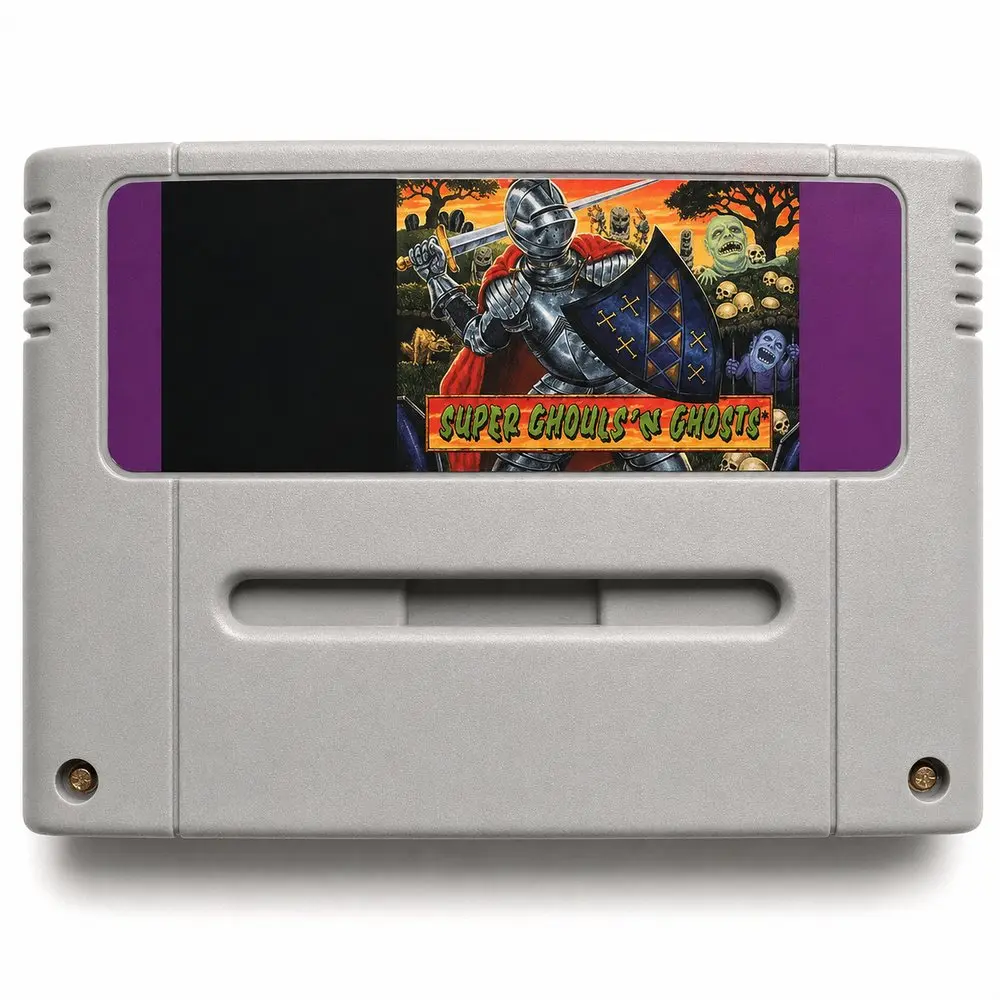 Super Ghouls N Ghosts 16-Bitowa Retro Reprodukcja Kasety, Hardcore Action Platformer, Wersja PAL z Opcją Pudełka Detalicznego CIB — zdjęcie produktu 5