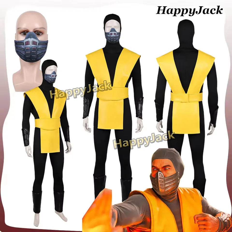 

Игра Mortal Combat Косплей Скорпион Желтый Костюм Маска Мужчины Взрослые Ролевые Игры Наряды Хэллоуин Карнавальная Вечеринка Маскировочный Костюм