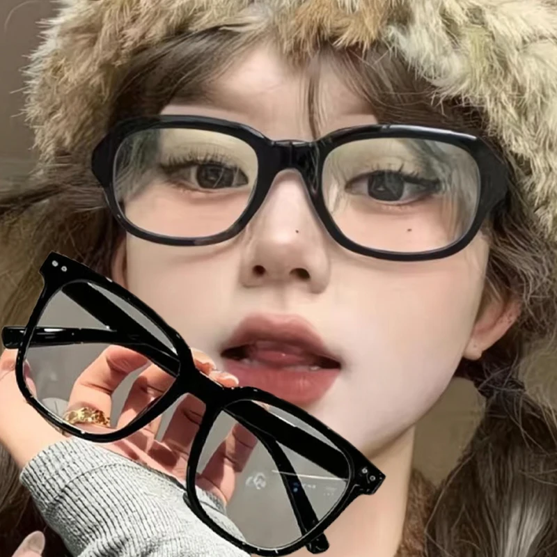 

Y2K винтажная красная оправа для очков, модная маленькая квадратная квадратная оправа для чтения, компьютерные очки с защитой от синего света, женские очки