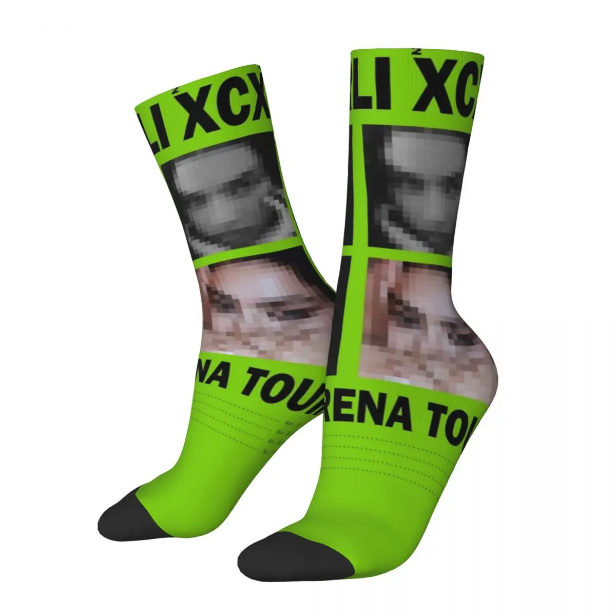 Charli Xcx Brat Tour 2024 Socks Gothic Stockings Autumn Anti Skid Men's Socks Soft Breathable Graphic Climbing Socks