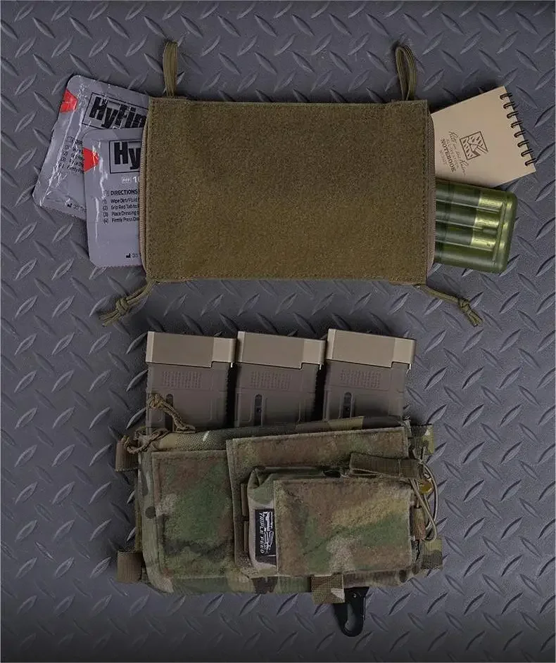 Tactical Equipment Chest Rig with Internal Pocket, Dual Zippers for Easy Access, Built-in Webbing Loop Tactical Accessories