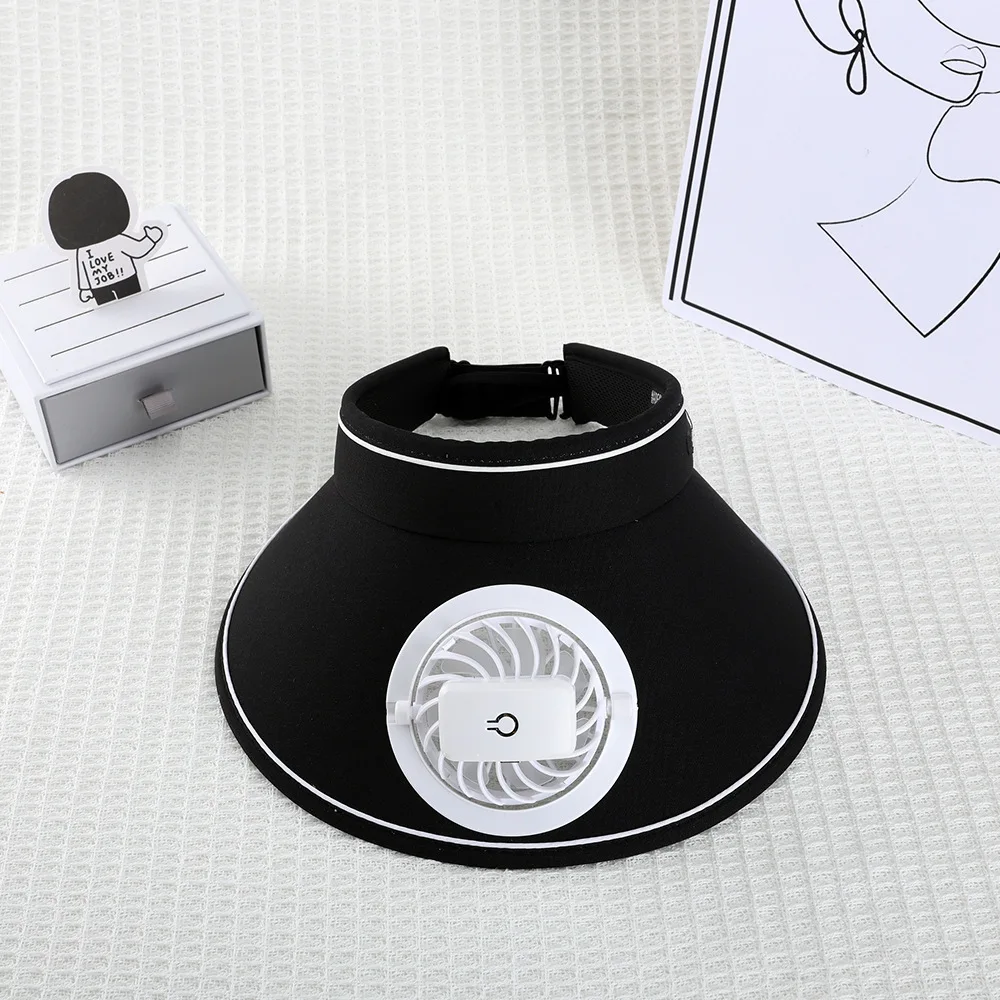 Уличный солнцезащитный козырек, кондиционер, вентилятор, защита от солнца, дорожный вентилятор, солнцезащитная шляпа для девочек, защита от ультрафиолета, пустая шляпа от солнца