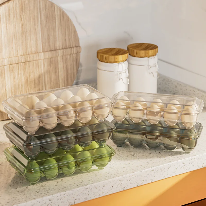 Transparent Egg Storage Box Kitchen Supplies Fridge Storage Organizer Small Size Egg Tray Clear Plastic Egg Holder for Kitchen