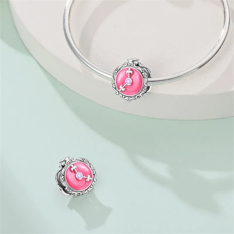925 Sterling Silver Baroque Clock Charms Beads Fit 3mm Original Bracelet DIY Women Fashion Birthday Anniversary Jewelry Gifts