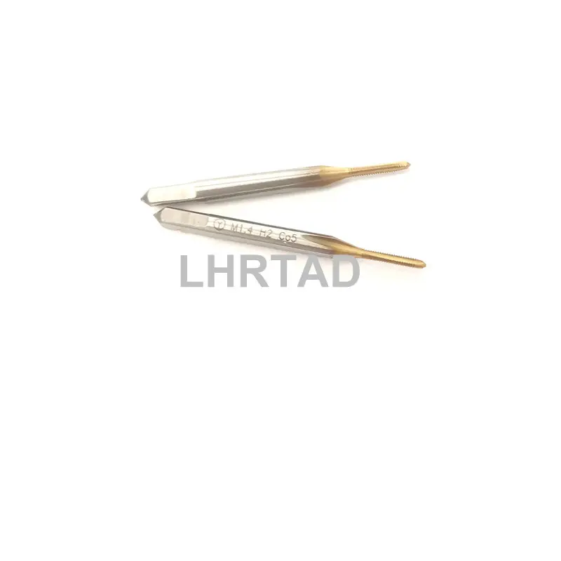 HSS-CO TIN Straight Flute Metric tap M1.4 M1.4X0.3 thread tap M1.5 M1.5X0.35 M1.6 tap M1.6X0.35mm