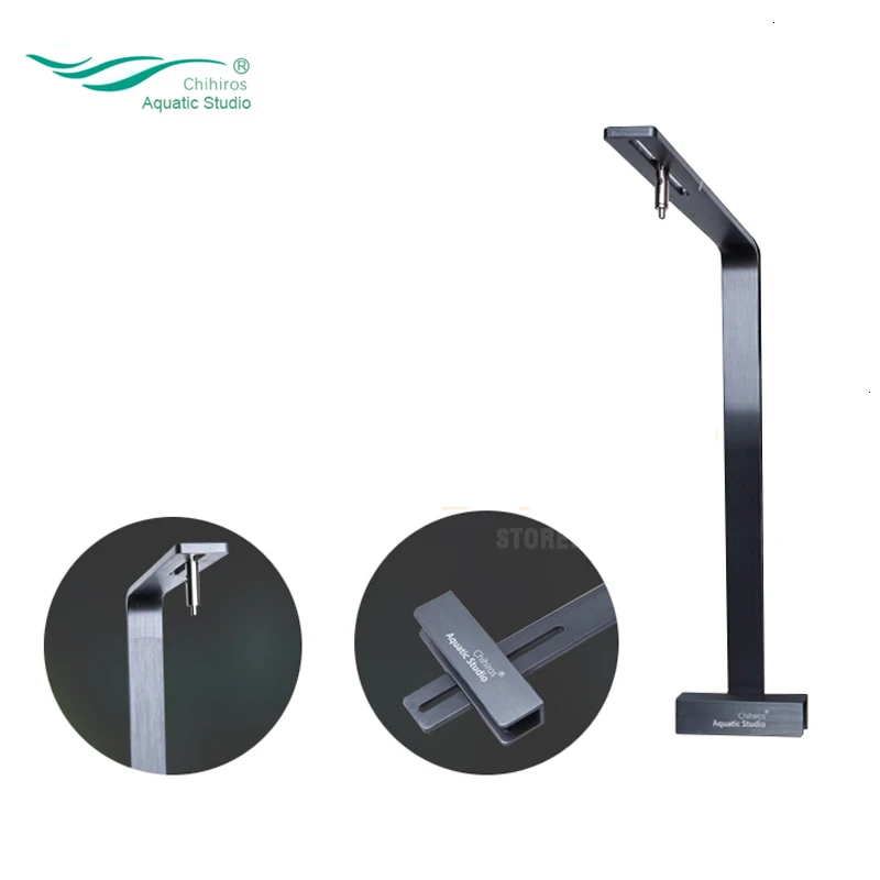 Imagem -02 - Chihiros-alumínio Liga Fixer Bracket Preto Stands para Wrgb Vivid Aquarium Iluminação Led Light Pcs