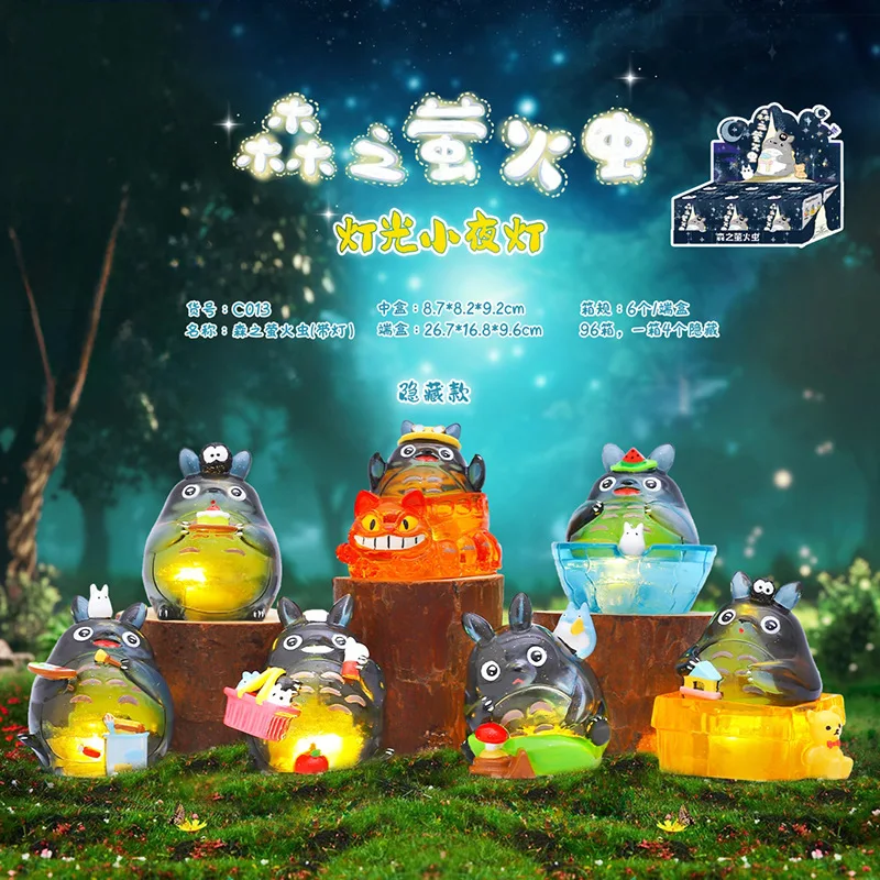 

Hot Anime Hayao Miyazaki'S Surroundings Mori'S Firefly With Light Blind Box Luminous Night Light Decorations Surprise Box Gift