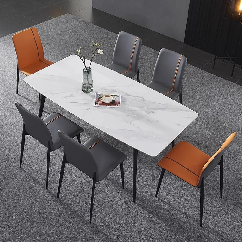 Conjuntos de luxo mesas de jantar quadrado moderno nórdico alta economia espaço cozinha mesas de jantar casa mármore mesas de comedor móveis