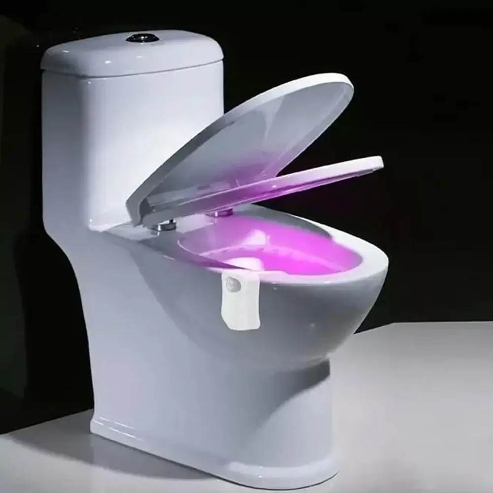 Mini Kawayi Human Infrared Sensing Light LED Night Light Stick Toilet 16/8 Color Bathroom Colorful Motion Sensing Night Light ﻿