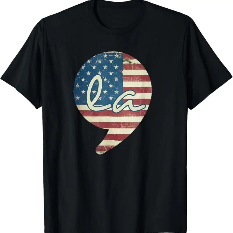 

Comma La Funny Kamala Harris Usa Flag T Shirt S 3Xl