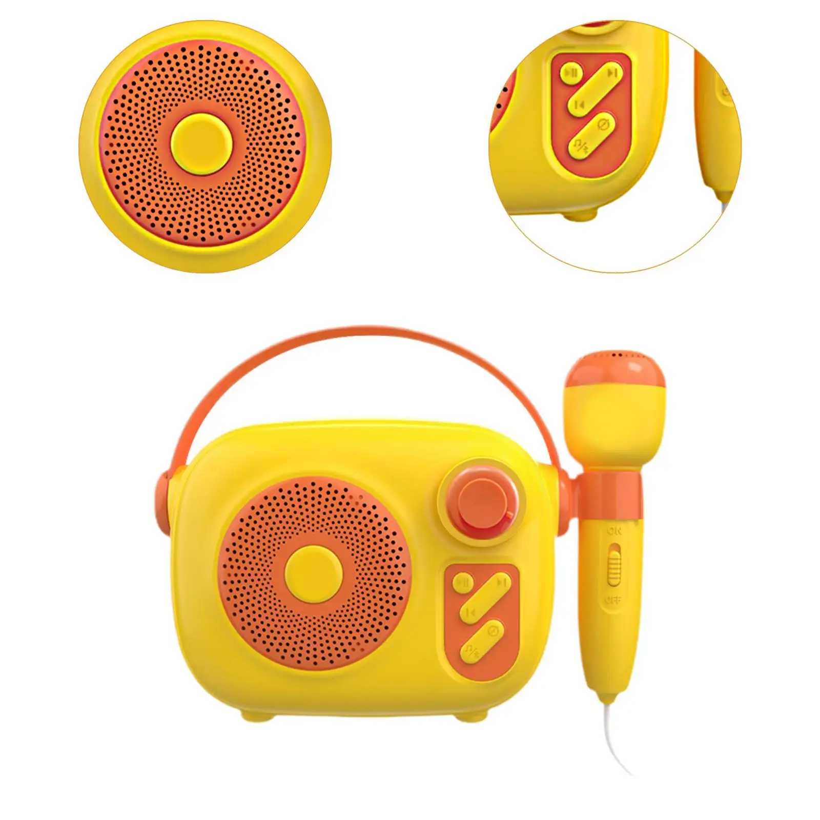 Tragbarer Lautsprecher und Mikrofon für Kinder, ABS-Musikspielzeug, Karaoke-Maschine, Kinder-Soundspielzeug für den Heimgebrauch