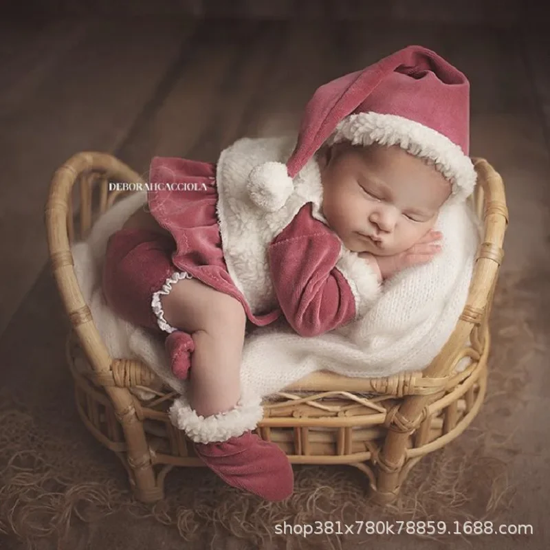 Newborn photography clothing baby clothing photography studio knitting four piece set for boys and girls 신생아