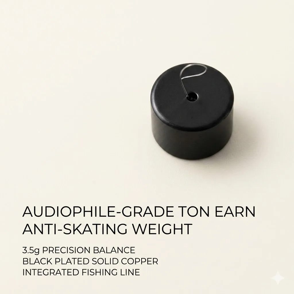 Contrapeso antideslizante para tocadiscos, 3,5 g, cobre negro, peso colgante con línea para accesorios de brazo de tocadiscos Pro-Ject